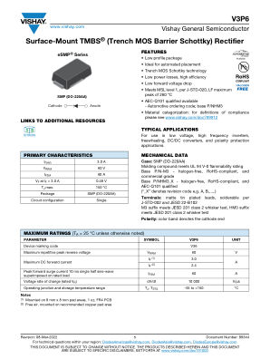 V3P6 datasheet cover page