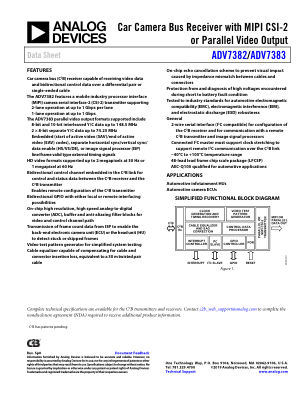 ADV7382-7383 数据手册首页