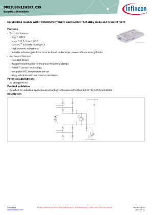 DDB2U60N12W3RF-C39 datasheet cover page