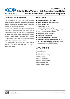 SGMOP17C-2 datasheet cover page