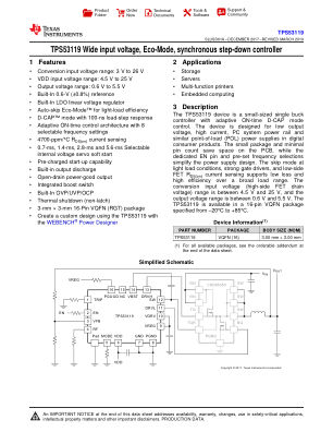 TPS53119 datasheet cover page