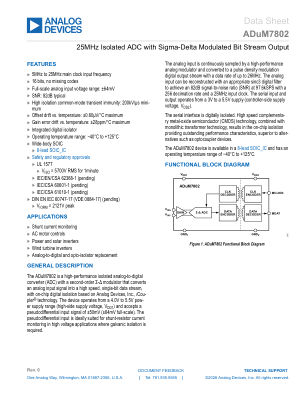 ADUM7802 datasheet cover page
