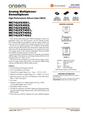 MC74LVX4051 datasheet cover page
