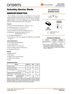 NSR20F40 datasheet cover page