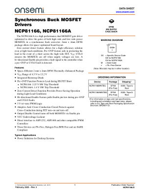 NCP81166 datasheet cover page