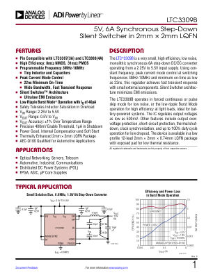 LTC3309B datasheet cover page