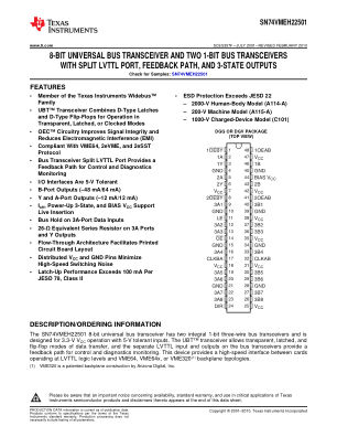 SN74VMEH22501 datasheet cover page