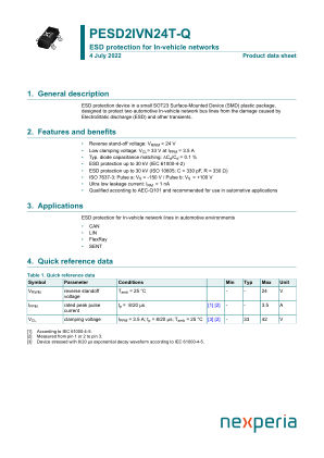 PESD2IVN24T-QR datasheet cover page