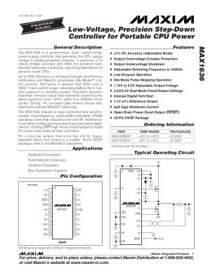 MAX1636 datasheet cover page