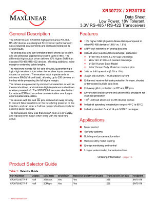 XR3072X datasheet cover page