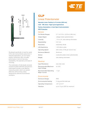 CLP-150 数据手册首页