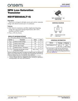 NSVFSB560AL 数据手册首页