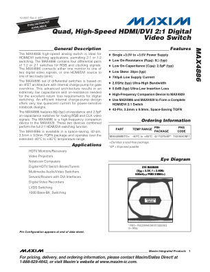 MAX4886 datasheet cover page