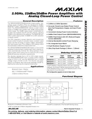 MAX2244 datasheet cover page