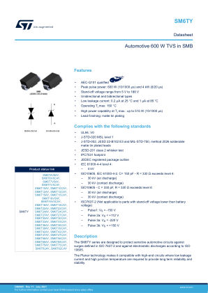 SM6T10AY datasheet cover page