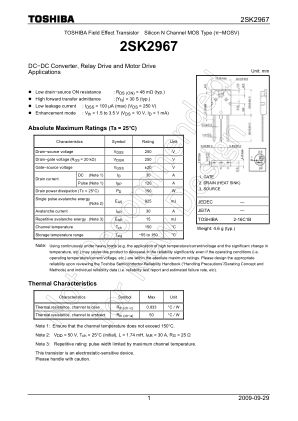 2SK2967 datasheet cover page
