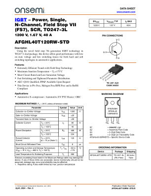 AFGHL40T120RW-STD 数据手册首页