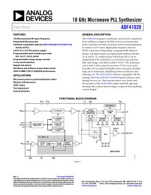 ADF41020 数据手册首页