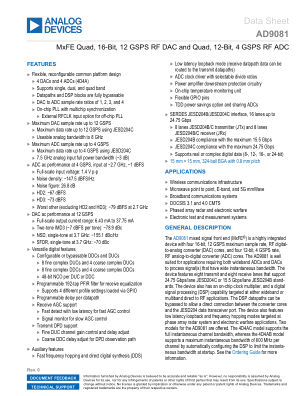 AD9081 数据手册首页