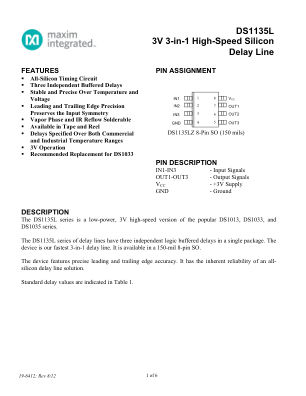 DS1135L datasheet cover page