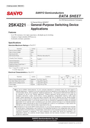 2SK4221 datasheet cover page