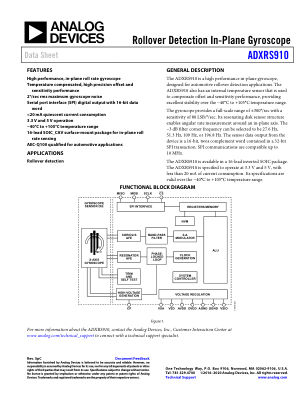 ADXRS910 数据手册首页