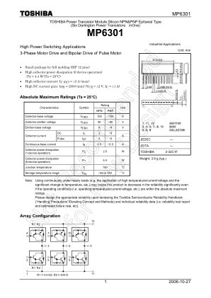 MP6301 datasheet cover page