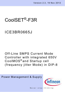 ICE3BR0665J 数据手册首页