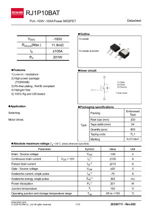 RJ1P10BAT 数据手册首页