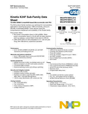 K24P144M120SF5 数据手册首页