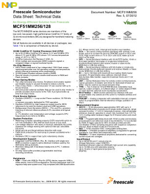 MCF51MM256 datasheet cover page