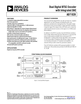 AD71028 数据手册首页