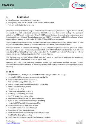 TDA22590 datasheet cover page