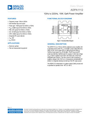 ADPA1112 datasheet cover page