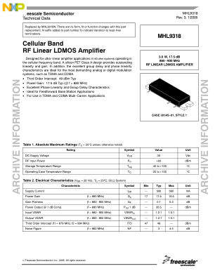 MHL9318 datasheet cover page