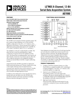 AD7890 数据手册首页