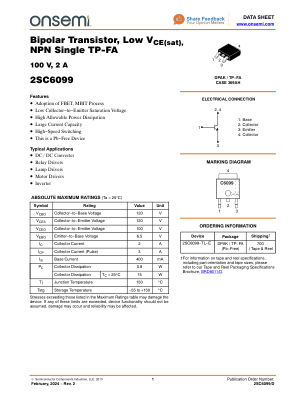 2SC6099 datasheet cover page
