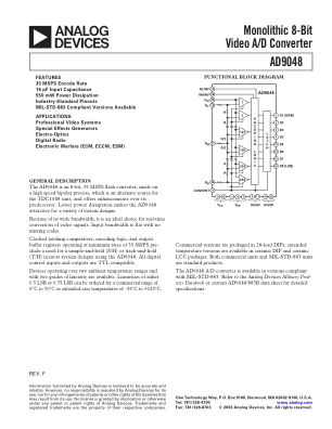 AD9048 datasheet cover page