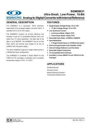 SGM58031 datasheet cover page