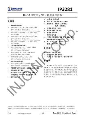 IP3281 datasheet cover page