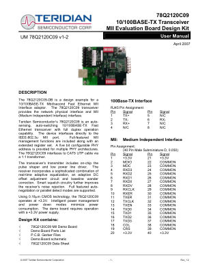 78Q2120C09-DB datasheet cover page