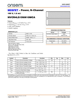 NVCR4LS1D6N10MCA-DIE datasheet cover page