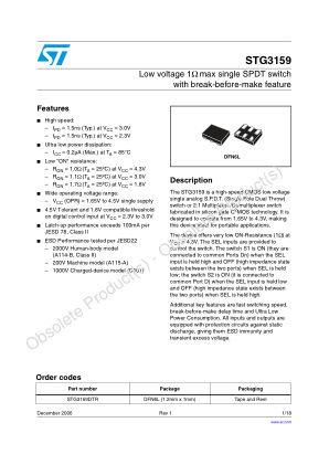 STG3159 数据手册首页