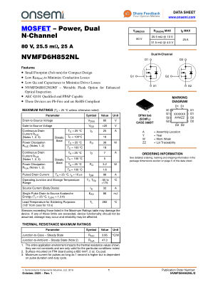NVMFD6H852NL datasheet cover page