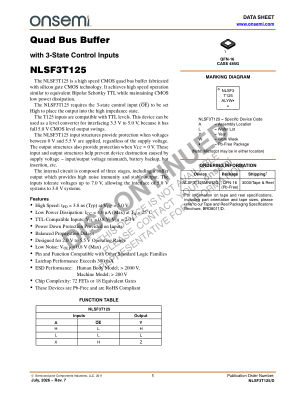 NLSF3T125 数据手册首页