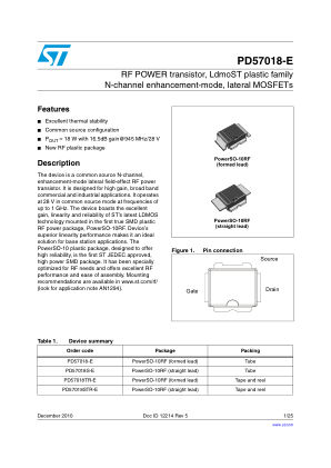 PD57018-E datasheet cover page