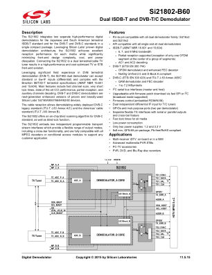 SI21802-B60-GM datasheet cover page