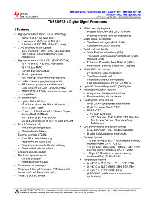 TMS320F2812-Q1 datasheet cover page