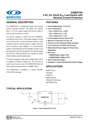 SGM2578A datasheet cover page