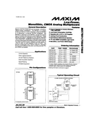 MX7501-MX7503 数据手册首页